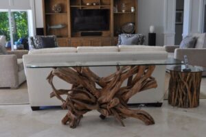 Driftwood table-Choosing The Right Finishes For Custom Coastal Homes-Richardson Homes-Fort Myers-600x400jpg